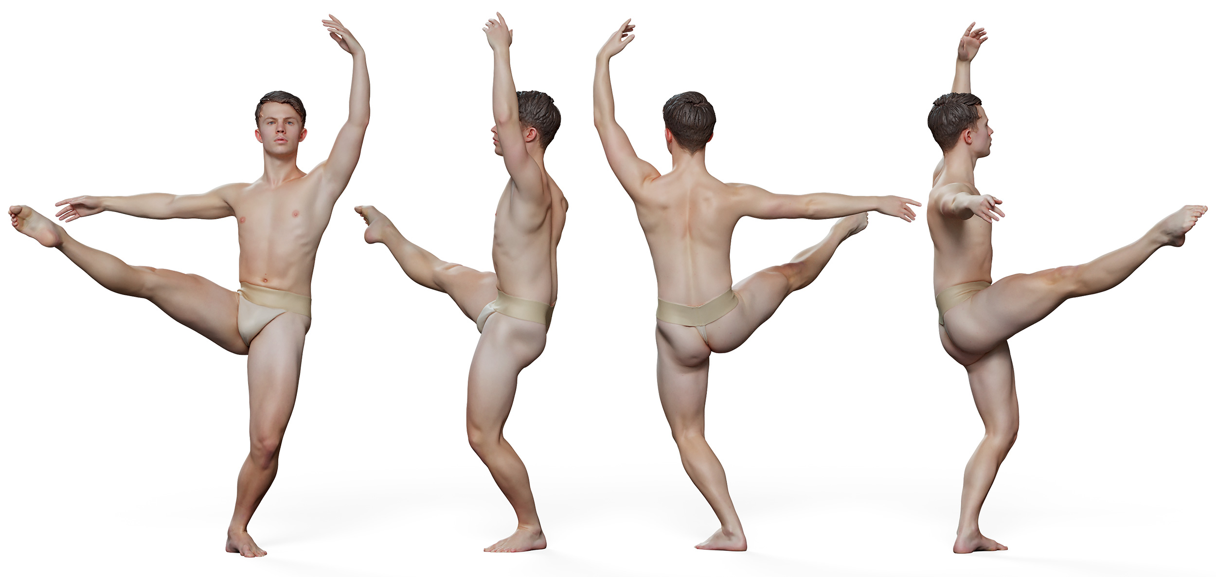 Male ballet dancer 3d scan